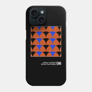 Justice vs Simian / Minimalist Graphic Artwork Design Phone Case