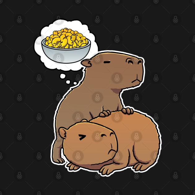 Capybara hungry for Mac and Cheese by capydays