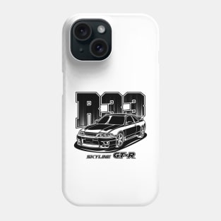 Skyline R33 GTR (Black Print) Phone Case