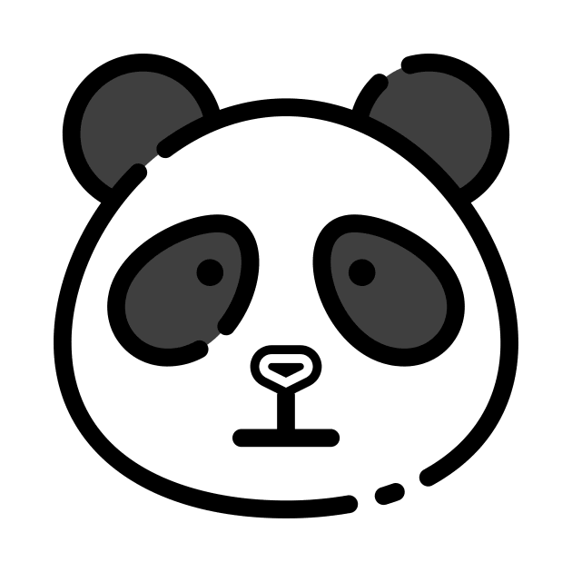 Black And White Panda Face by BradleyHeal