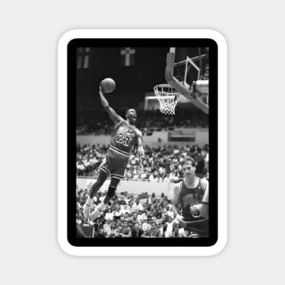 BASKETBALLART -JORDAN BLACK WHITE 17 Magnet