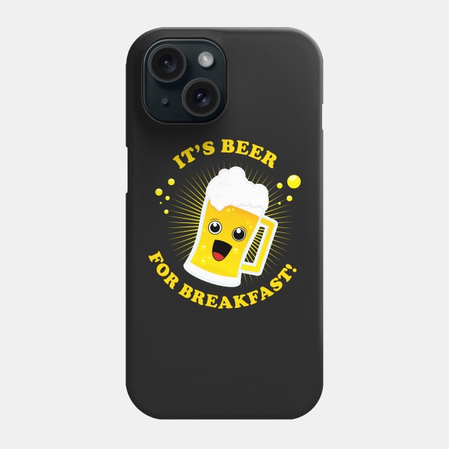 Beer For Breakfast Phone Case by dumbshirts