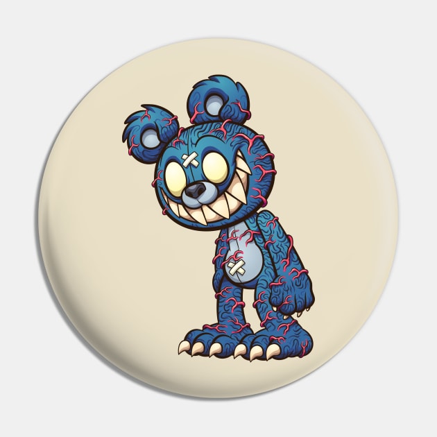 Scary Teddy bear Teddy Bear Pin TeePublic