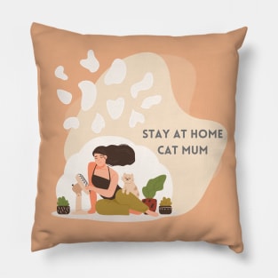 Stay at home cat mum Pillow