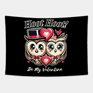 Hoot Hoot, Be My Valentine Tapestry