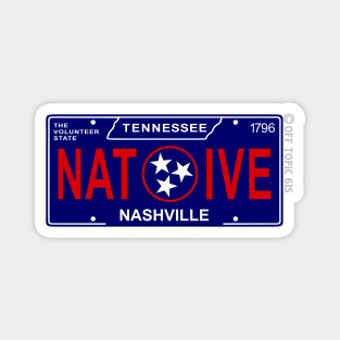 Nashville Native License Plate Magnet