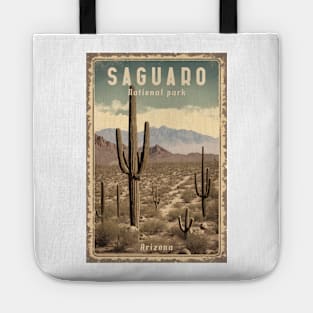 Saguaro vintage national park Tote