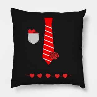 Valentine Tie Tux Costume Funny Valentine Tuxedo Red Tie With Rose Pillow