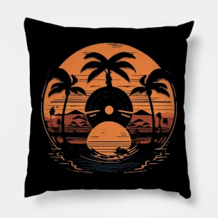 sunset with classic music Pillow