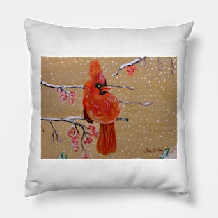 Winter Cardinal Pillow