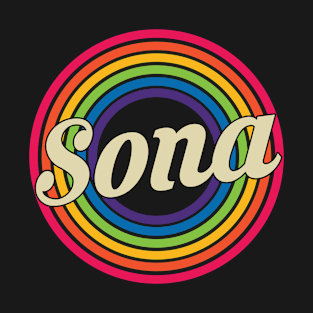 Sona - Retro Rainbow Style T-Shirt