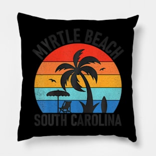 Myrtle Beach South Sunset Beach Surf Summer Pillow