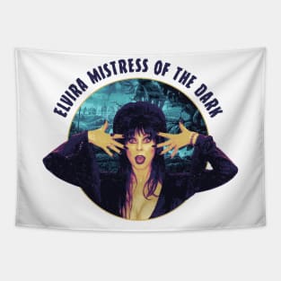 Elvira Mama Creepy Classic Tapestry