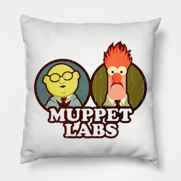 Science with Bunsen and Beaker Pillow by The Geek Underground 