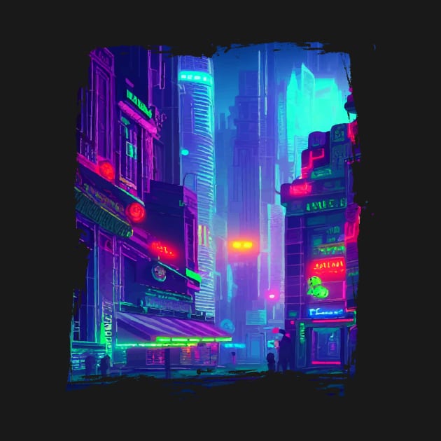 Japan Neon City Lights by star trek fanart and more