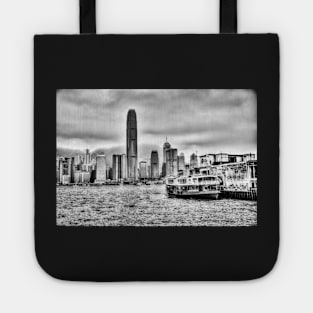 Star Ferry, Hong Kong, Black And White Tote