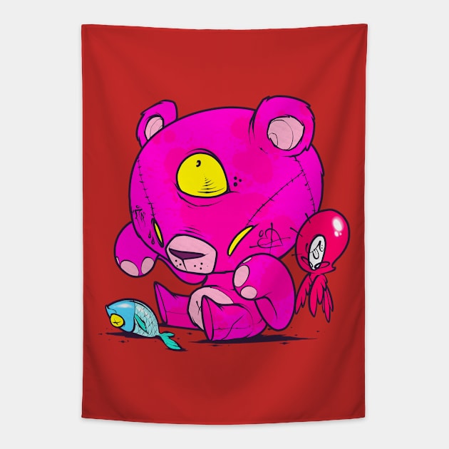 Teddy bear Tapestry by cereso monky