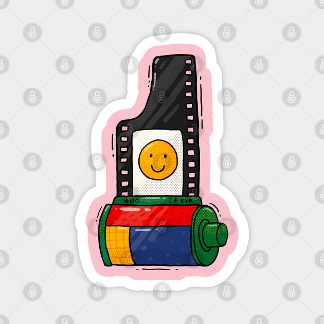 Smile on film Magnet by Tania Tania