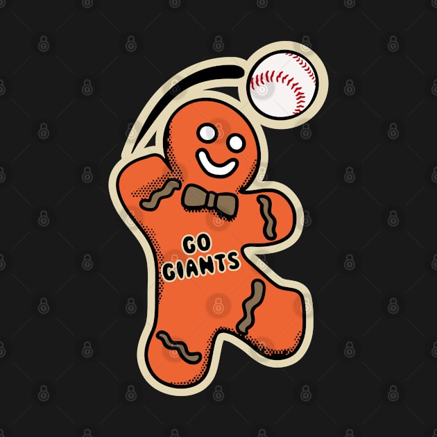 San Francisco Giants Gingerbread Man by Rad Love