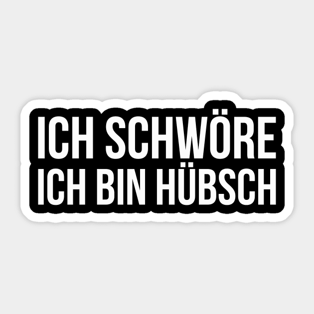 ICH SCHWÖRE ICH BIN HÜBSCH funny saying lustige Sprüche