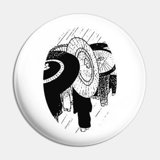 Japanese painting silhouette Pin