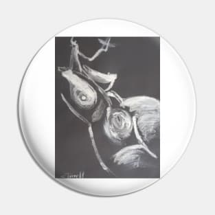 Black And White Reclining Female Nude Pin