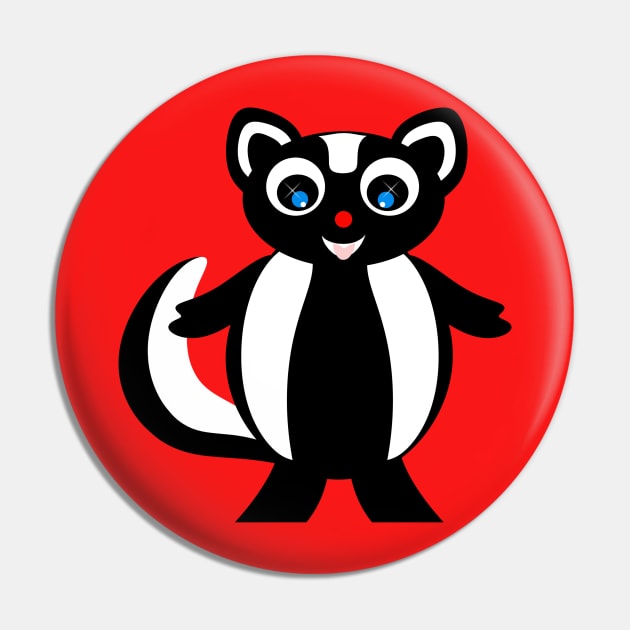 Skunk Pin by AmandaRain