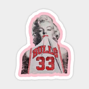 Retro - Marilyn Monroe Chicago Scottie Pippen white Magnet