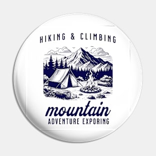 hiking and climbing mountain adventure Pin