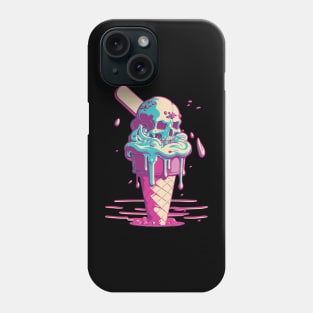 Ice Cream Cone Dessert Sugar Skull Phone Case