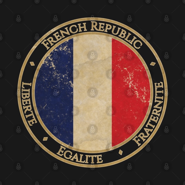 Vintage France French Republic Europe European EU Flag by DragonXX