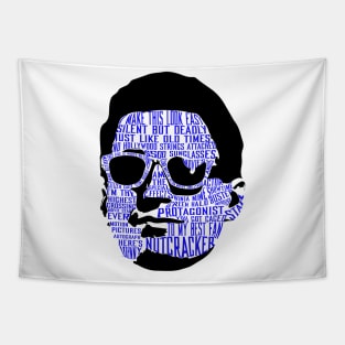 Johnny Cage text portrait Tapestry