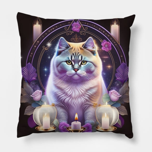 Magical British Shorthair Pillow by Enchanted Reverie