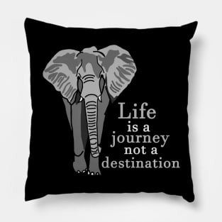 Life is a Journey Elephant Pillow