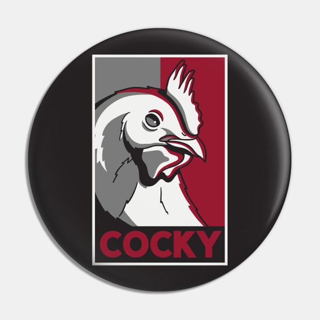 Cocky Rooster // Funny Vintage Rooster Pin by SLAG_Creative