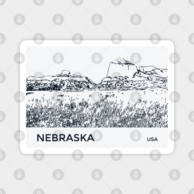 Nebraska USA Magnet by Lakeric