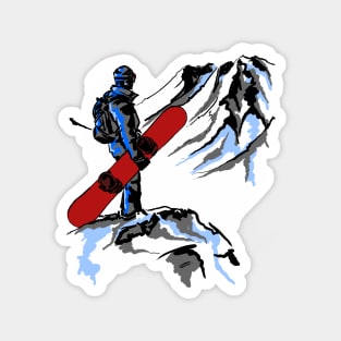 Snowboarder Magnet