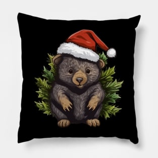 Wombat Christmas Pillow