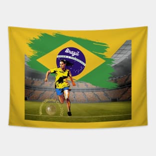 Brazil T-Shirt, Unisex T-Shirt, Women’s World Cup, soccer t-shirts, football t-shirts, women’s football, Brazil national football team Tapestry