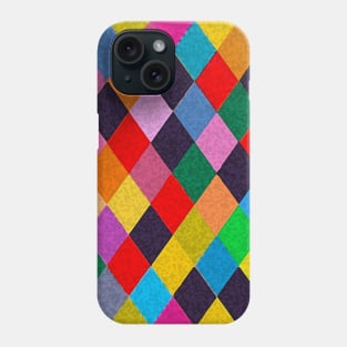 MARDI GRAS HARLEQUIN PATTERN Colorful Rhombi Phone Case