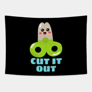 Cut It Out - Cute Scissor Pun Tapestry