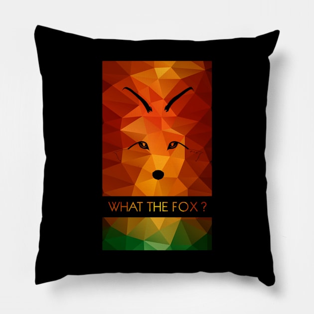 What the Fox ? color Pillow by Art_et_Be