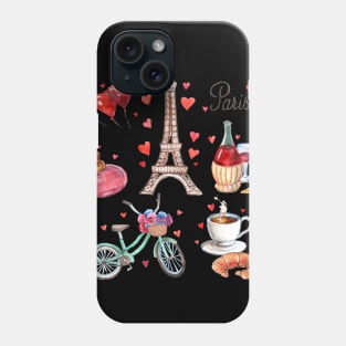 Watercolor Paris set Phone Case