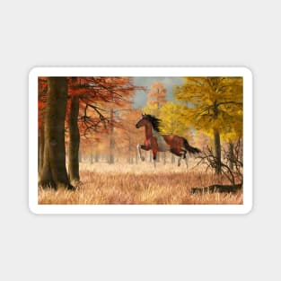 Autumn War Horse Magnet