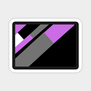 Purple, White, Grey, and Black pattern Magnet