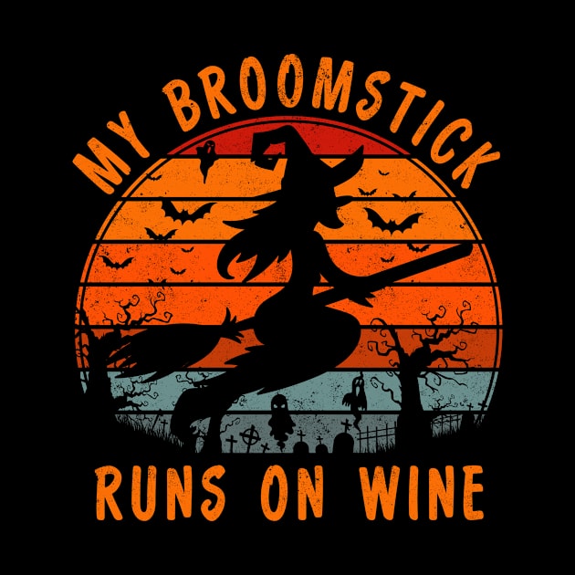 My Broomstick Runs on Wine Gift Halloween Witch Costume by rhondamoller87