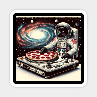 Dj Pizza Cat in Space Magnet