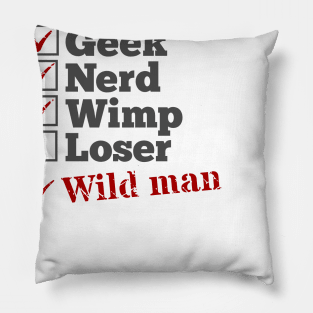 Nerd Geek Wild Man Pillow