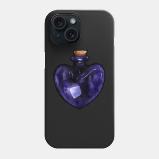 Purple heart shaped glass spell jar sticker Phone Case