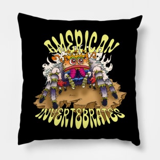 American Invertebrates trippy jumping spider logo Pillow